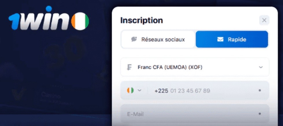 1Win Inscription.